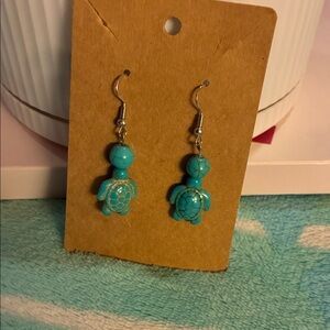 Turquoise Turtle Earrings bracelet, and necklace  #3